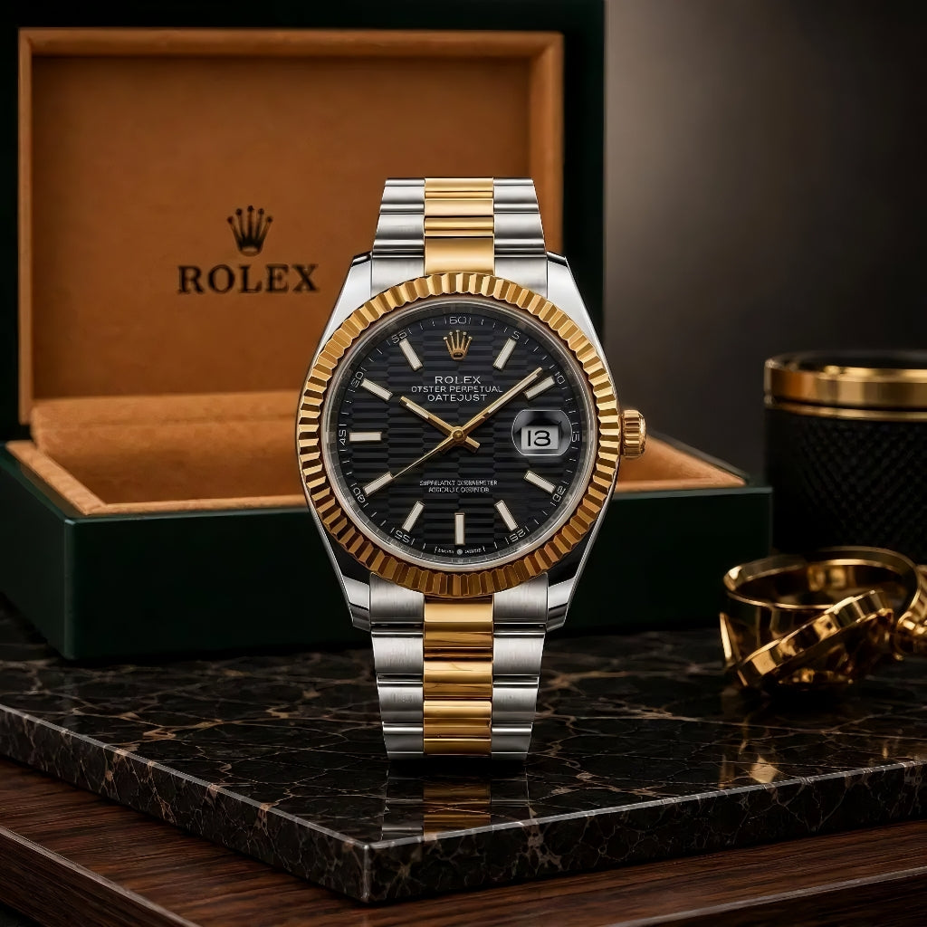 Rolex Datejust Two-Tone Black Dial With Premium Packaging
