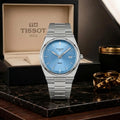 Tissot PRX Silver Chain With Ice Blue Dial With Premium Packaging