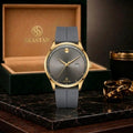 Original Seastar Gold Case With Grey Silicone Strap & Grey Dial With Premium Packaging