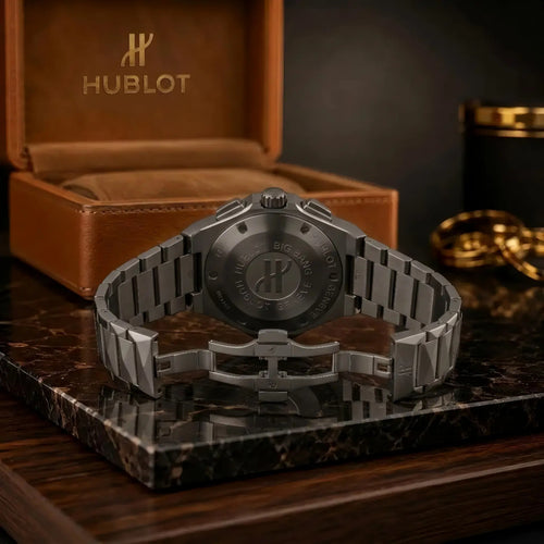 Hublot Classic Fusion Black Diamond Bezel Chain With Black Dial With Premium Packaging