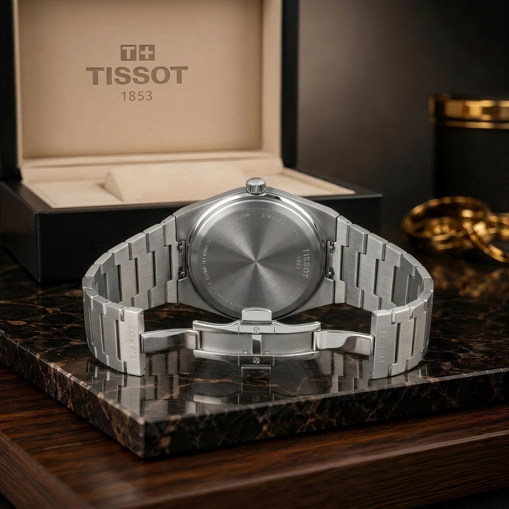 Tissot PRX Silver Chain With Ice Blue Dial With Premium Packaging